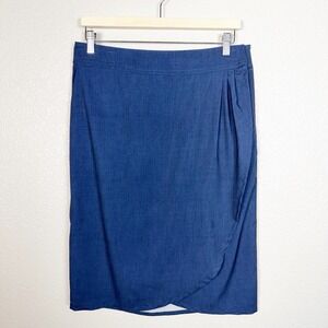 Ripskirt Hawaii Size M Length 3 Quick Wrap Swim Coverup Pocket Skirt in Blue
